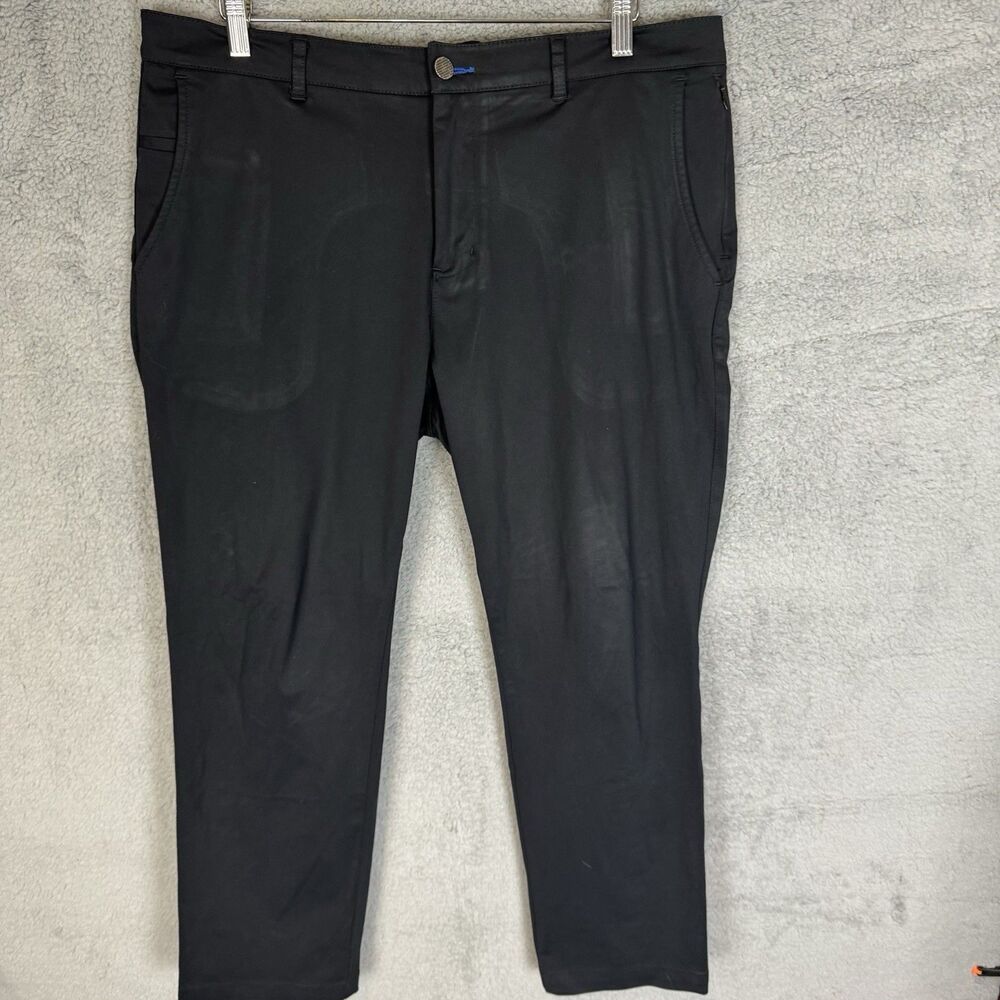 Twillory Pants Mens 36x28 Black Tailored Fit Performance Chino‎ Casual